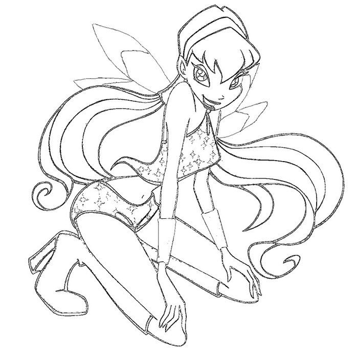 coloriage Winx charmeuse